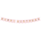 Preview: Bannergirlande Happy Birthday in Rosa